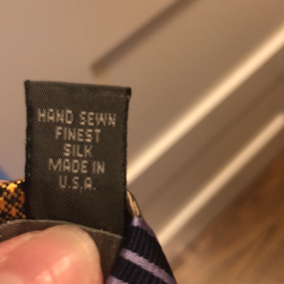 Robert Talbott gold/blue tie - Picture 7 of 8